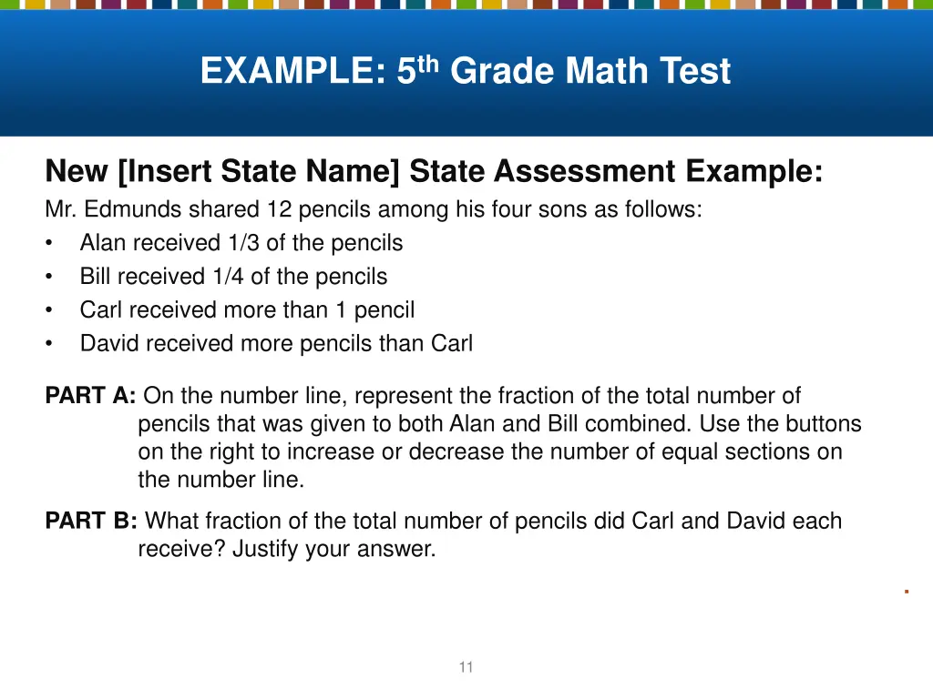 example 5 th grade math test