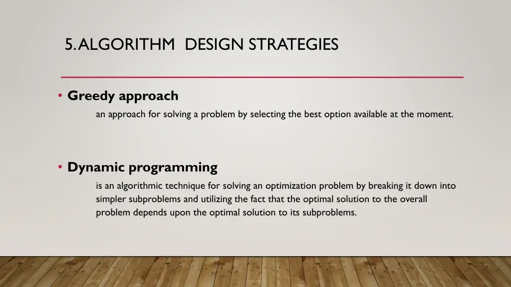 5 algorithm design strategies 1