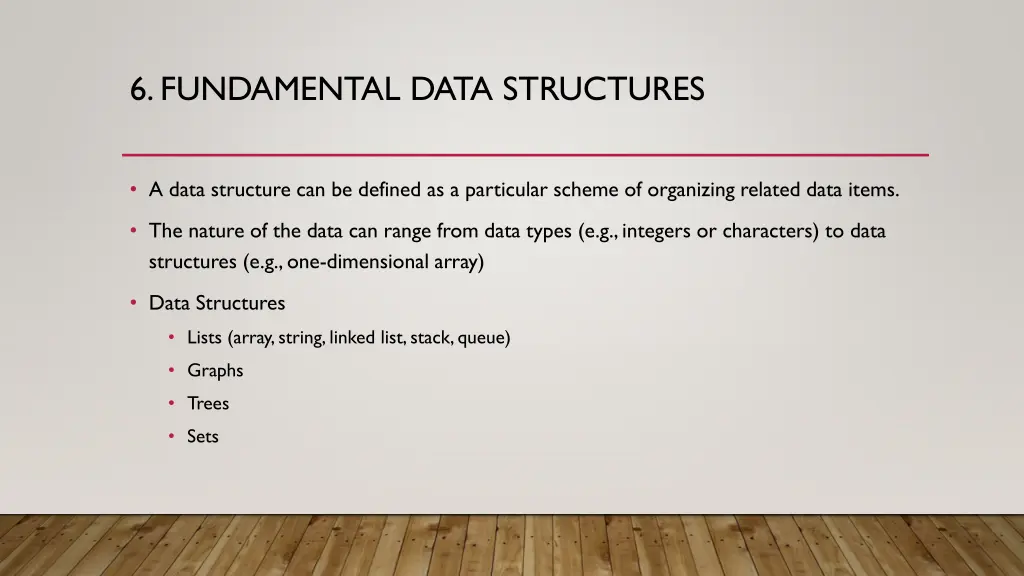 6 fundamental data structures