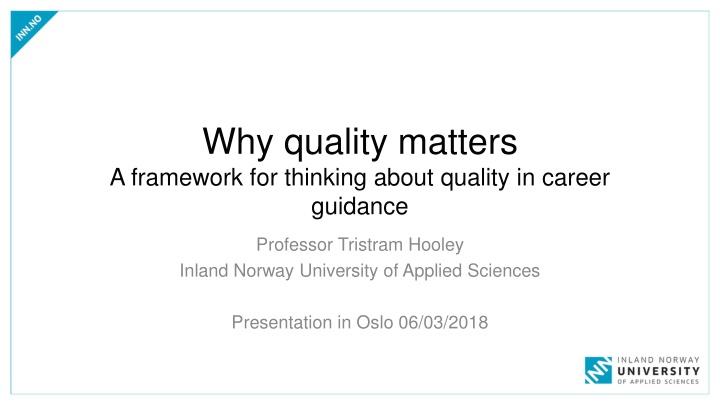 why quality matters a framework for thinking