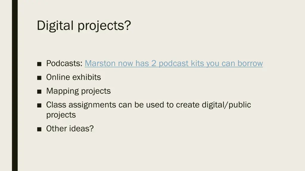 digital projects