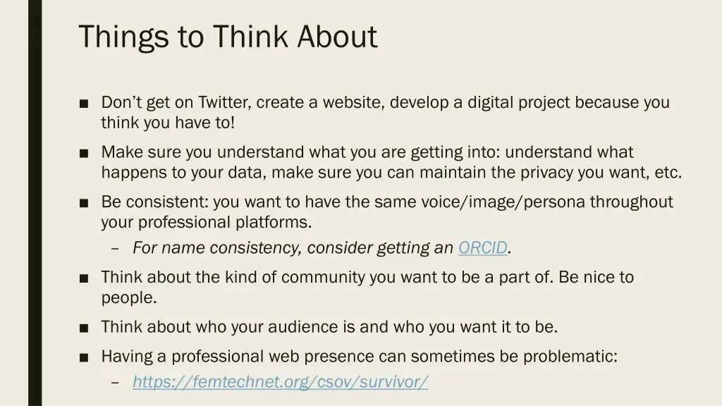 things to think about
