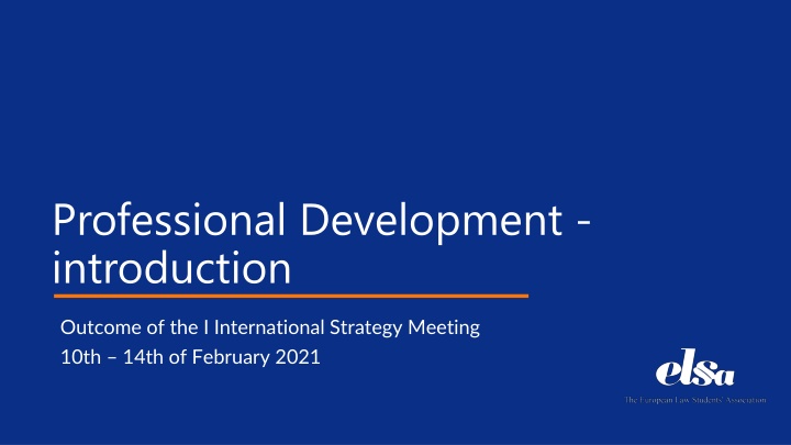 professional development introduction