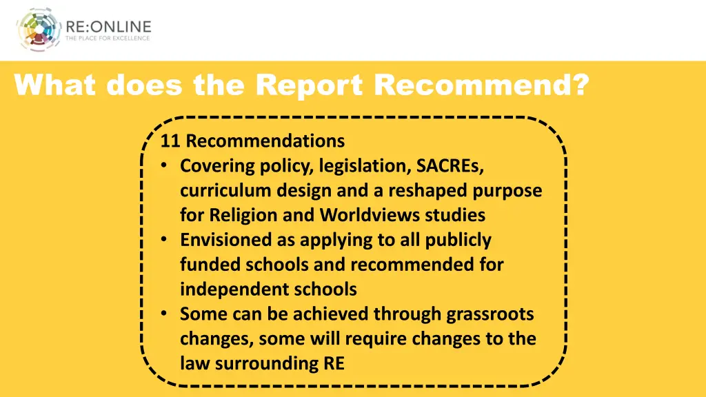 what does the report recommend
