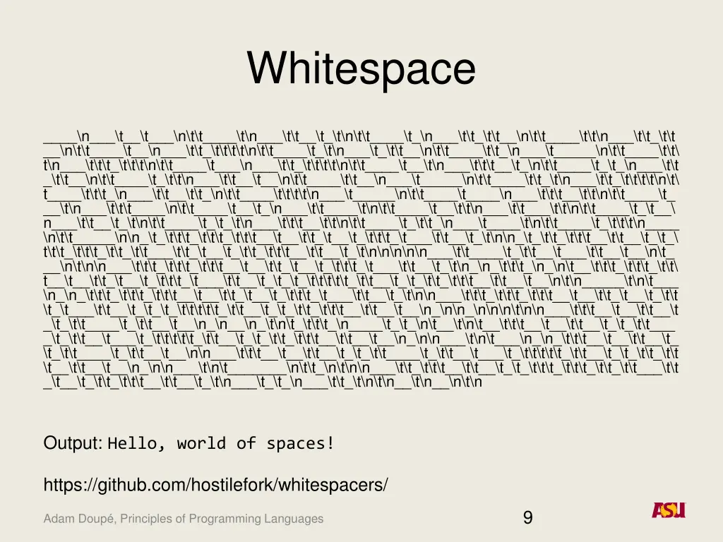 whitespace