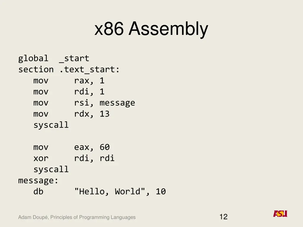 x86 assembly