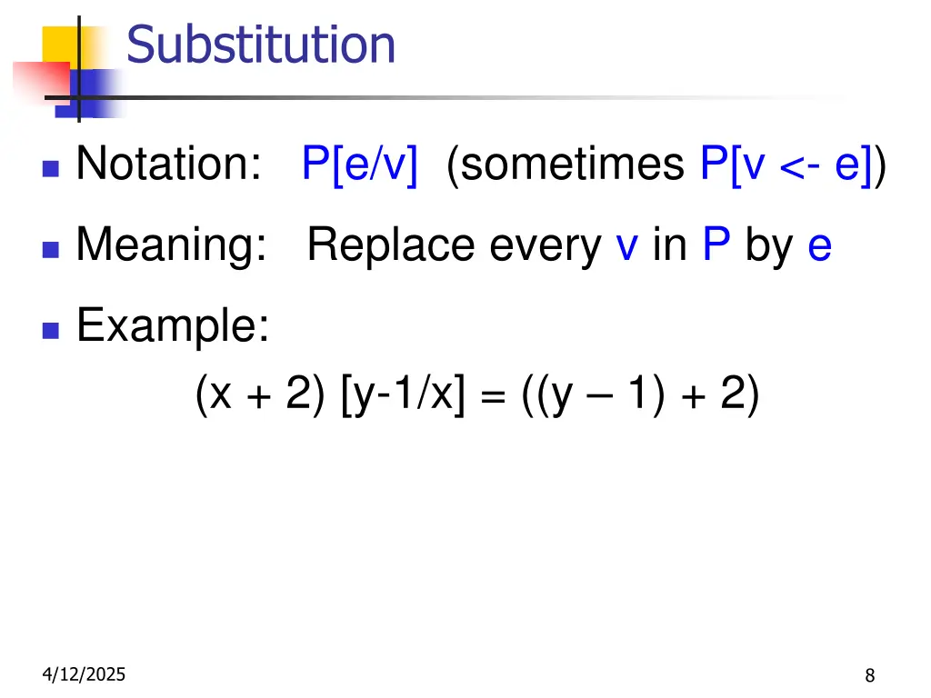 substitution