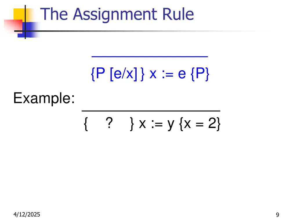 the assignment rule