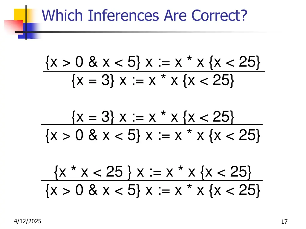 which inferences are correct