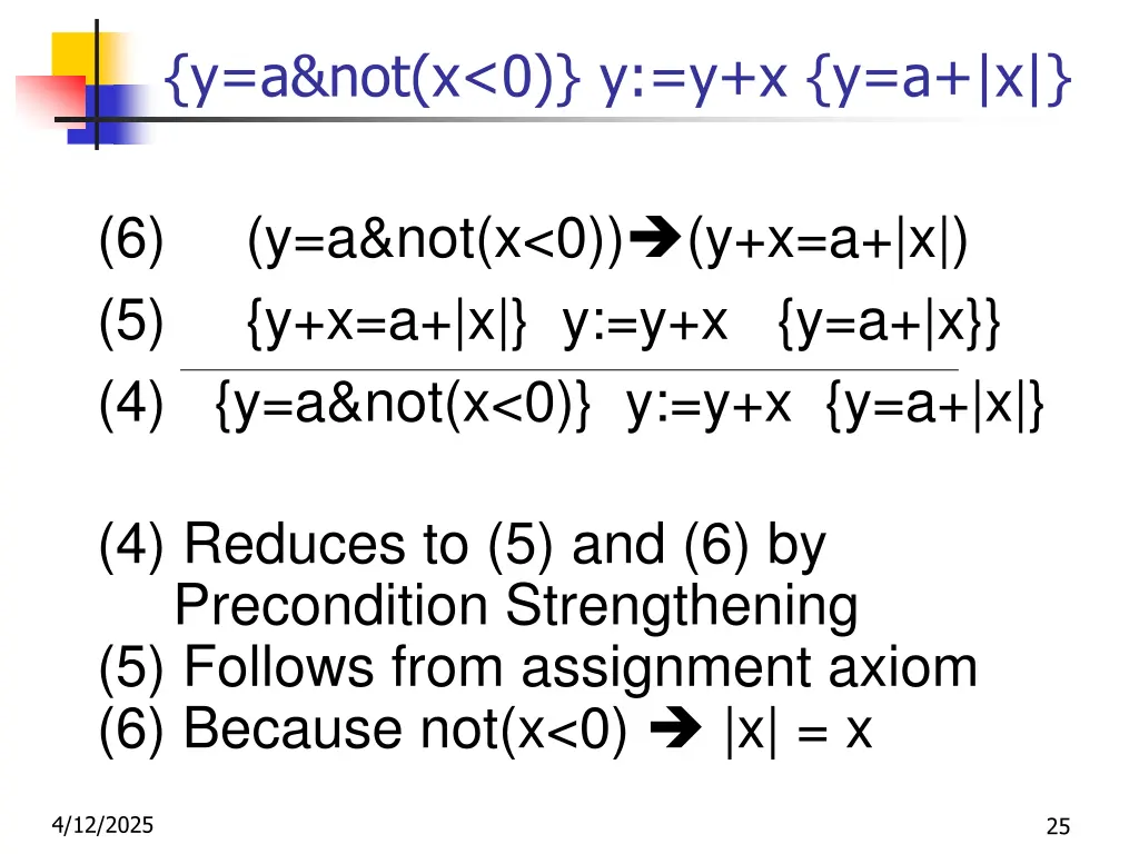 y a not x 0 y y x y a x