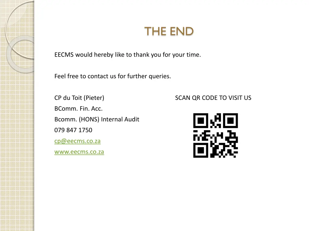 the end