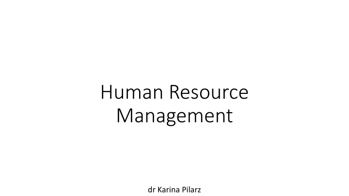 human resource management