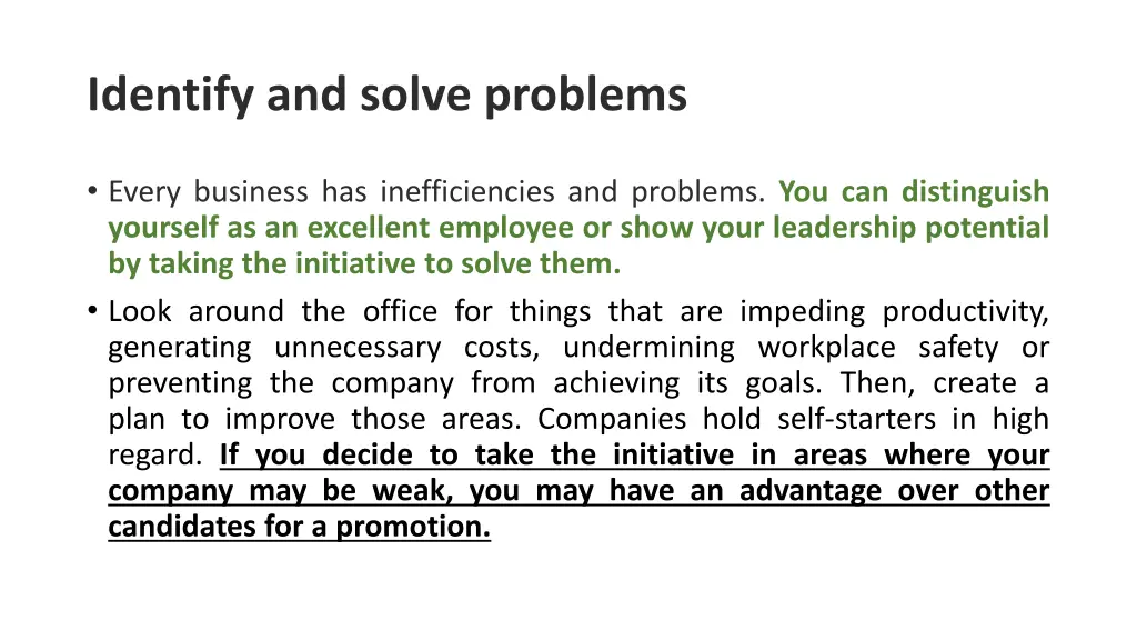 identify and solve problems