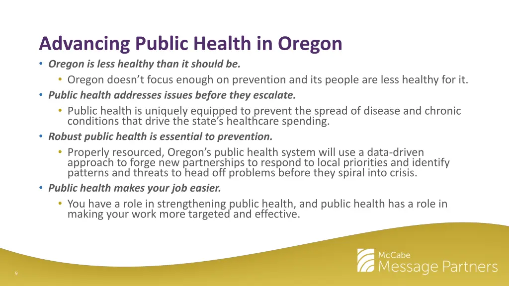 advancing public health in oregon oregon is less