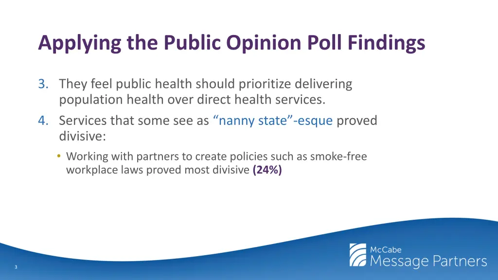 applying the public opinion poll findings 1