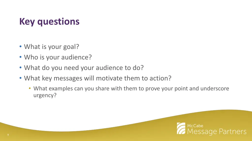 key questions