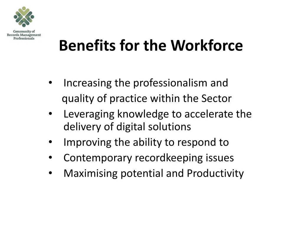 benefits for the workforce