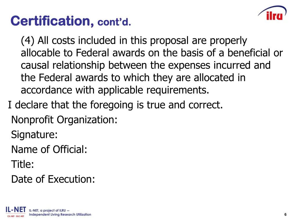 certification certification cont d