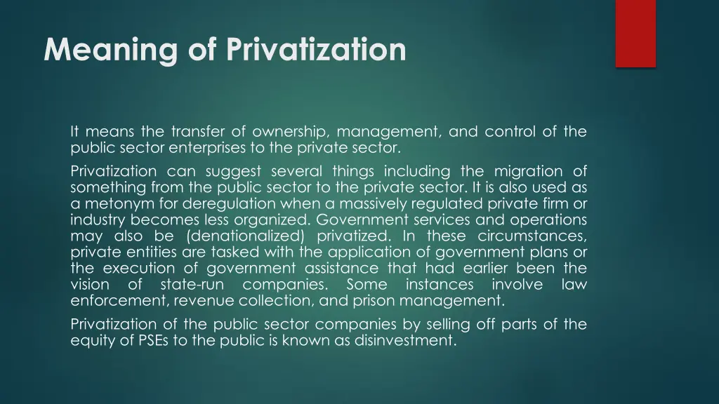 meaning of privatization