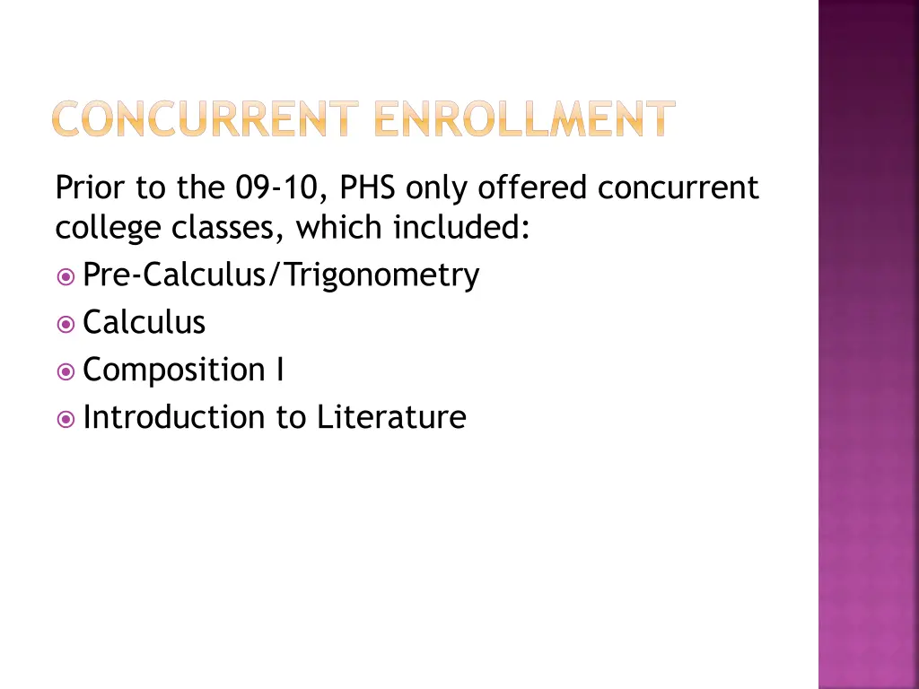 concurrent enrollment