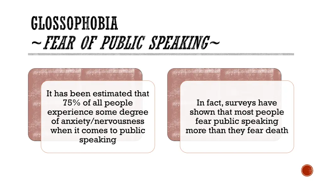 glossophobia fear of public speaking