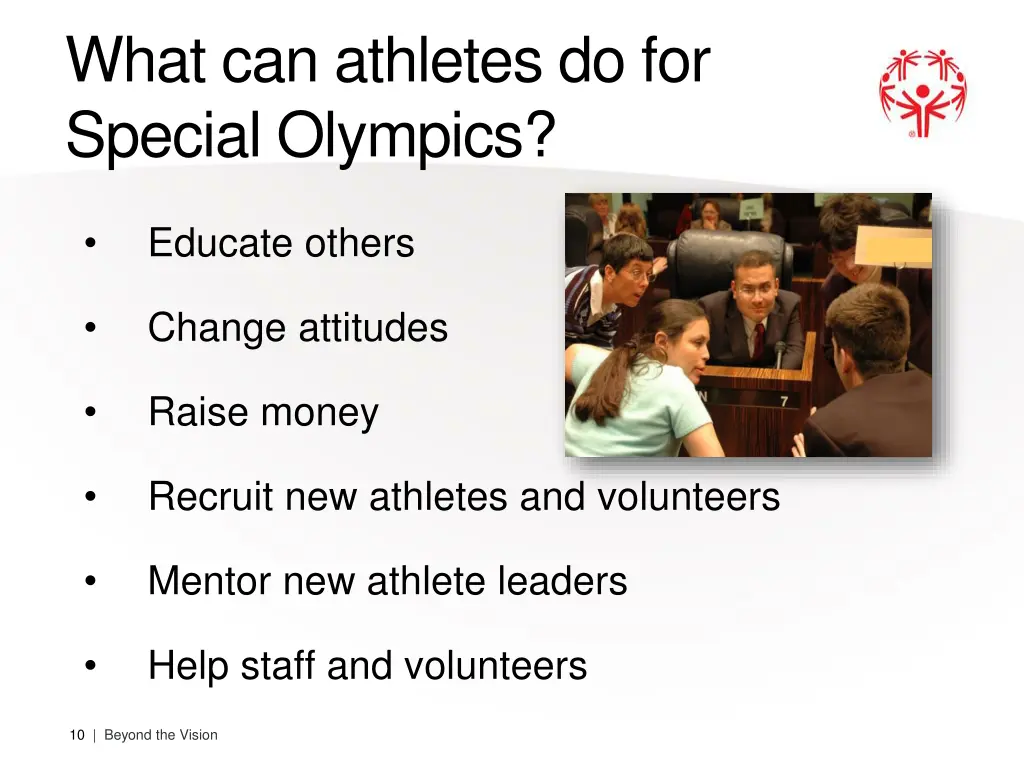 what can athletes do for special olympics