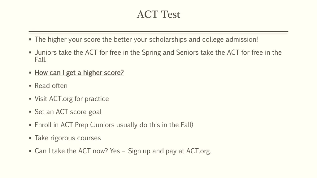 act test