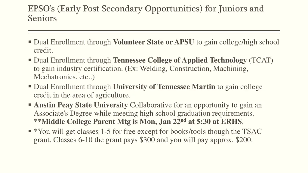 epso s early post secondary opportunities