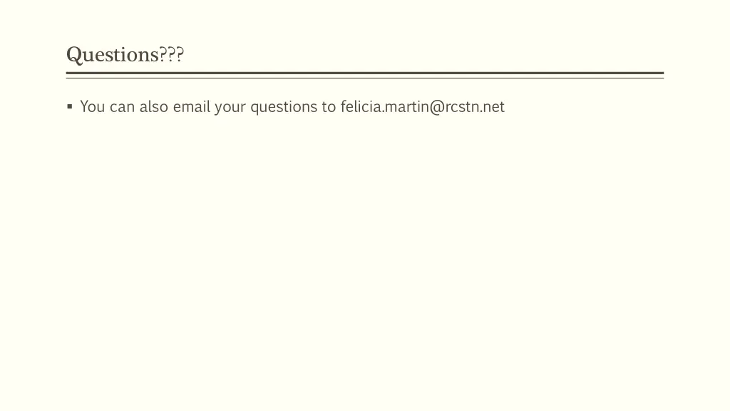 questions