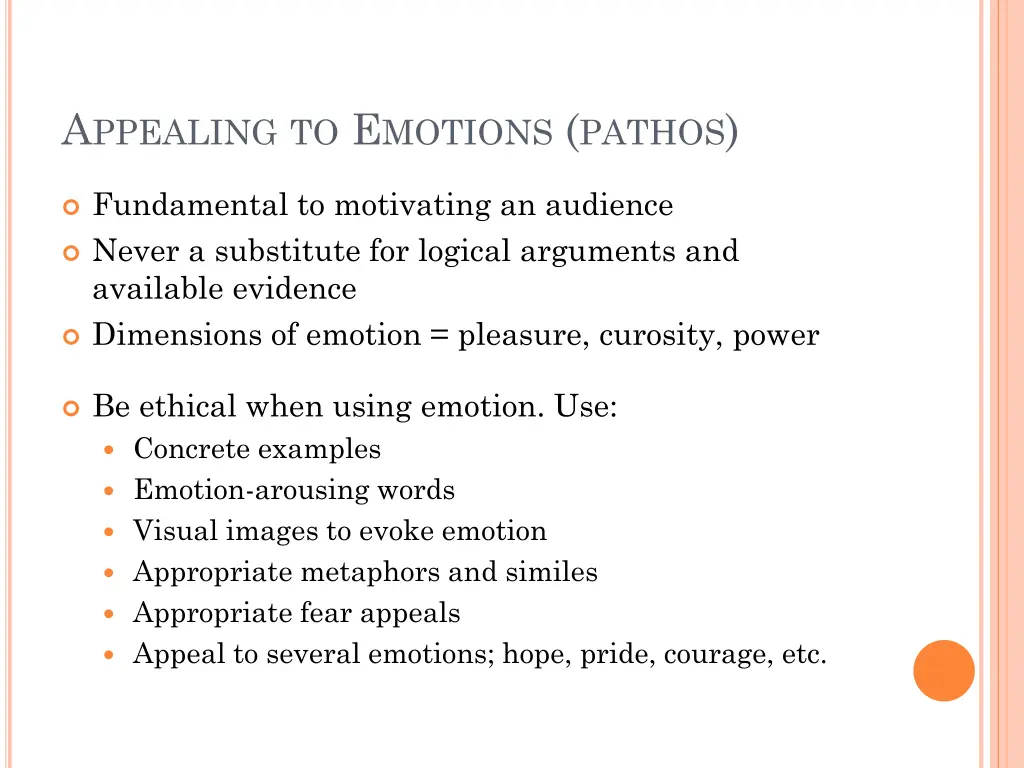 a ppealing to e motions pathos
