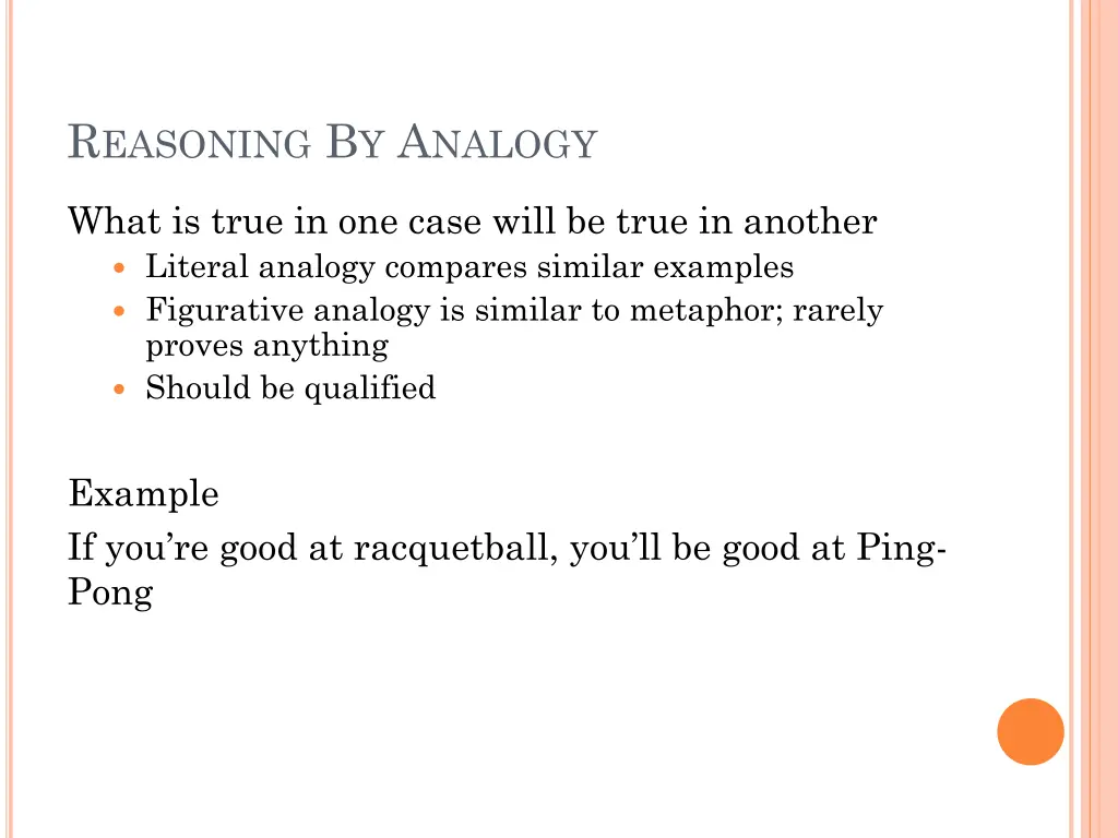 r easoning b y a nalogy