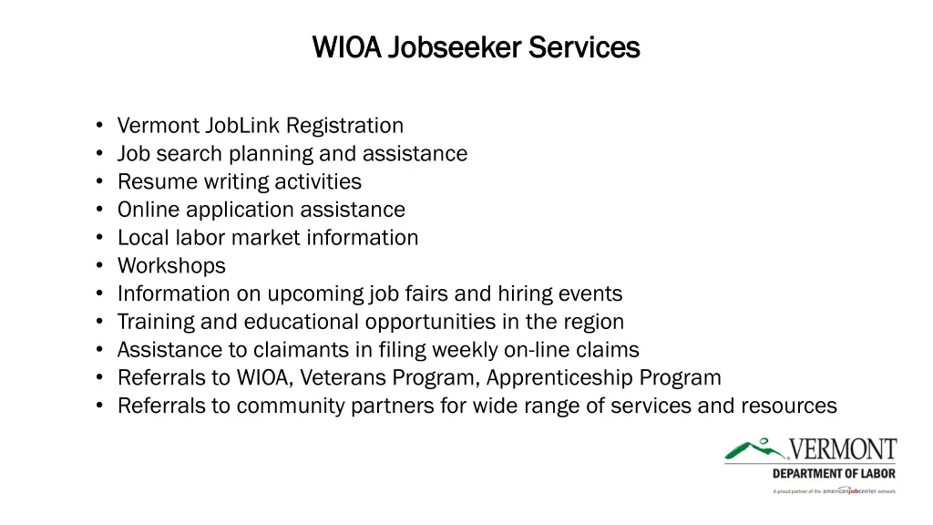 wioa jobseeker services wioa jobseeker services
