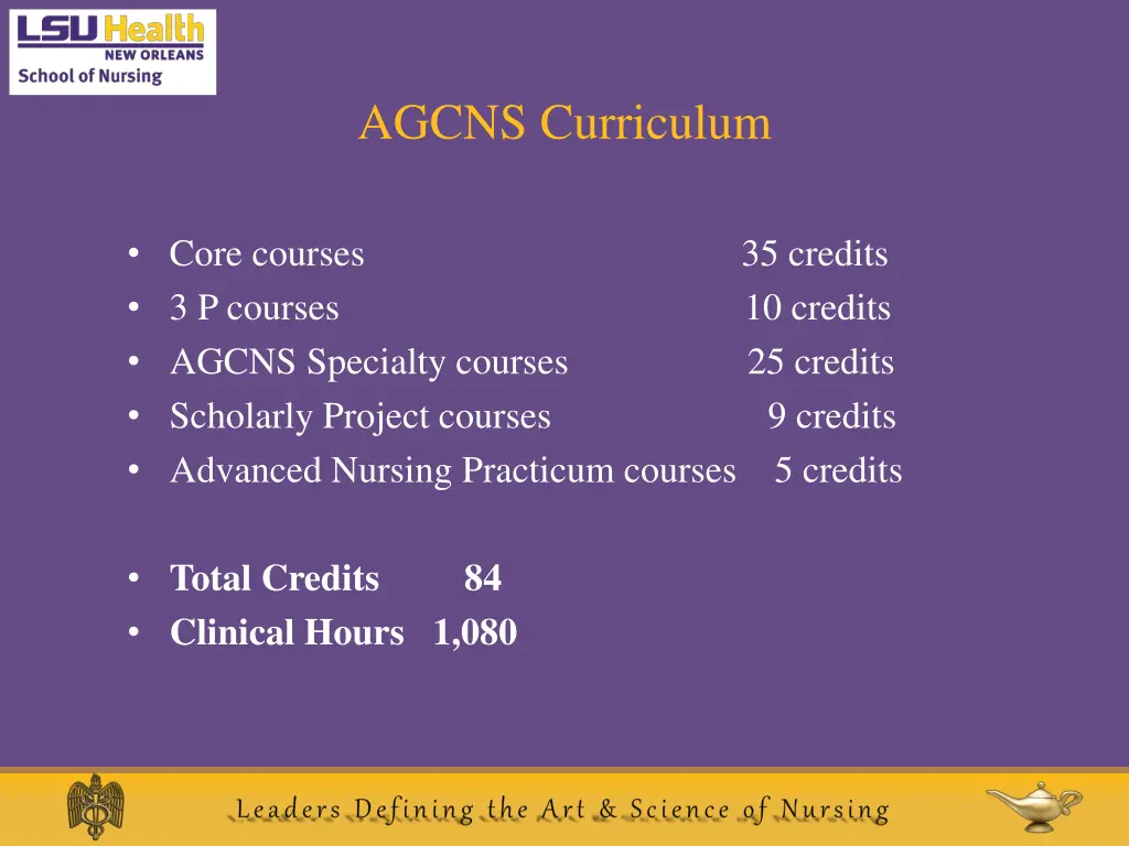 agcns curriculum