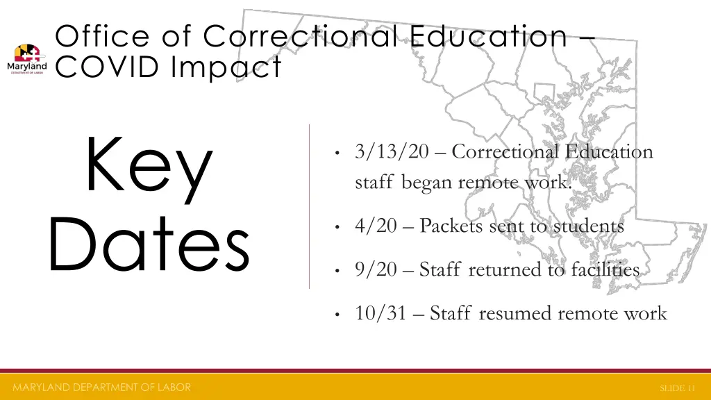 office of correctional education covid impact