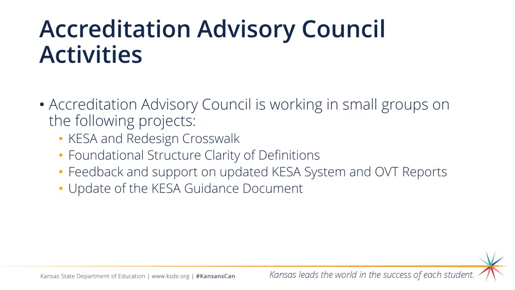 accreditation advisory council activities