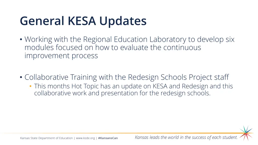 general kesa updates