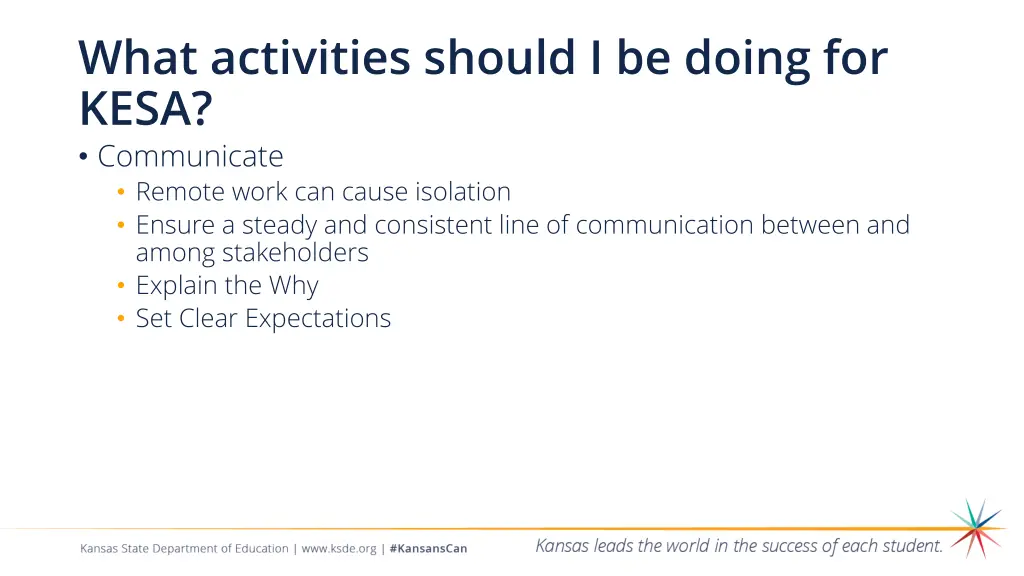 what activities should i be doing for kesa
