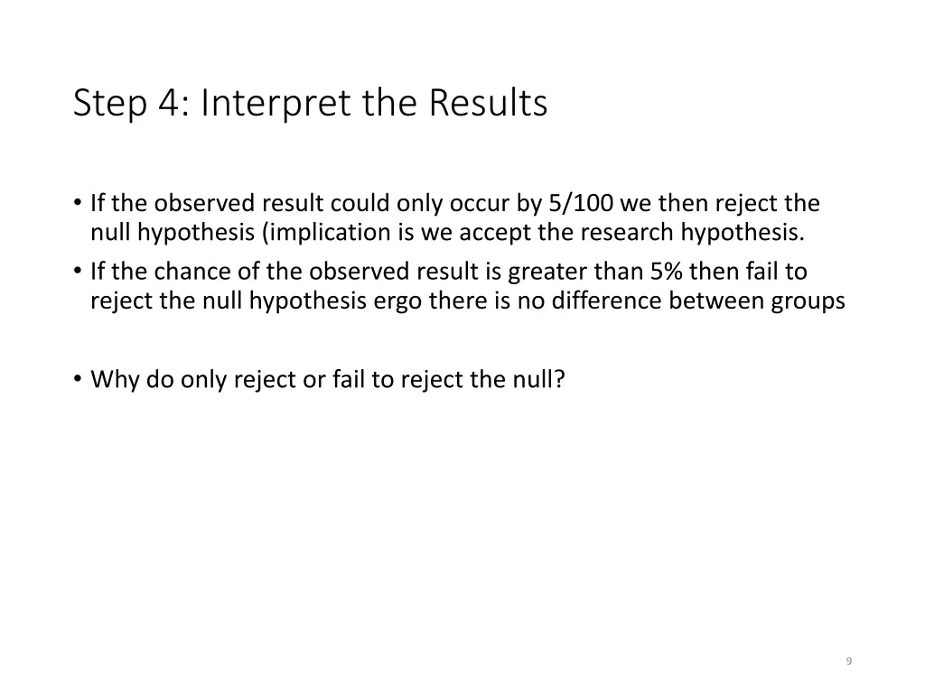 step 4 interpret the results