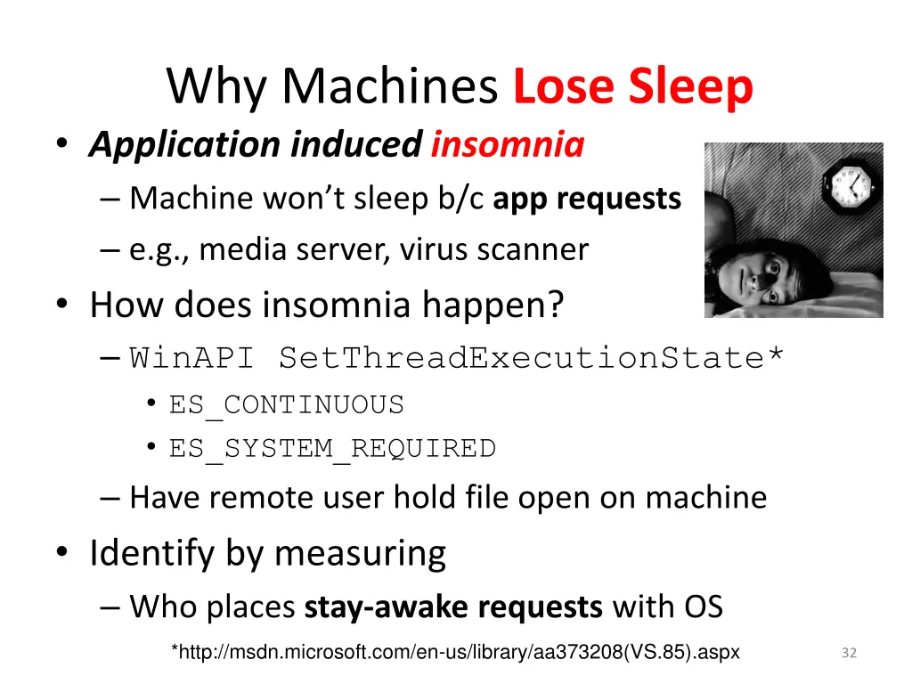 why machines lose sleep application induced
