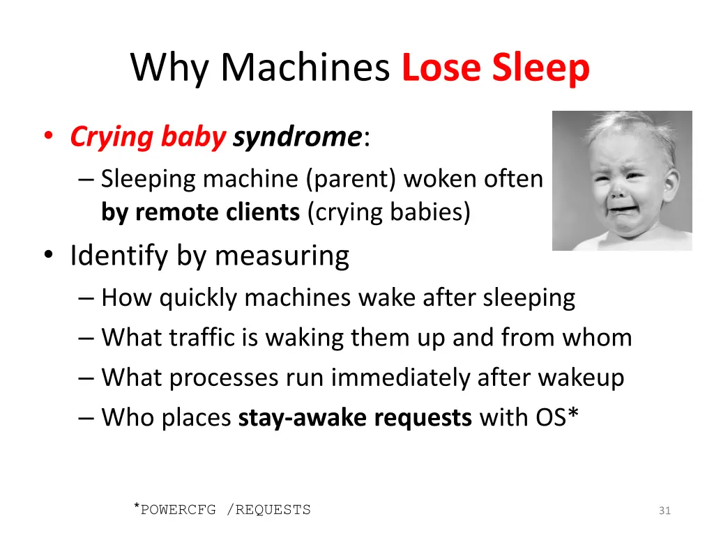 why machines lose sleep