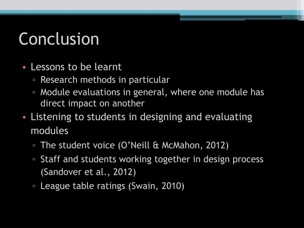 conclusion