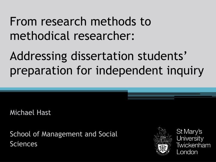 from research methods to methodical researcher