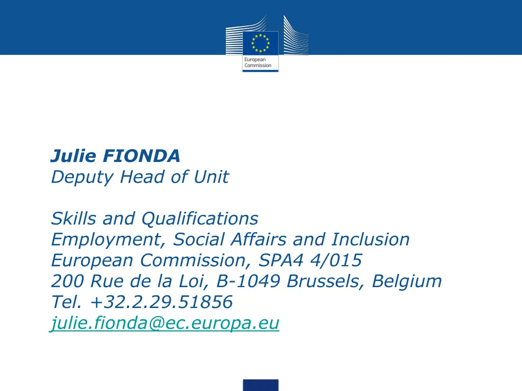 julie fionda deputy head of unit