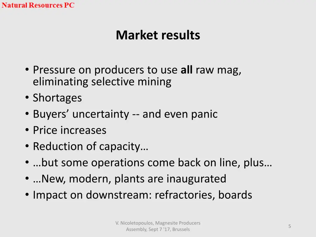 market results