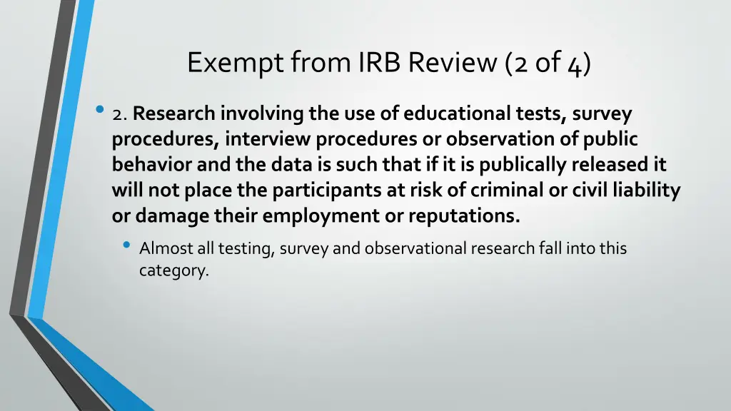 exempt from irb review 2 of 4 2 research