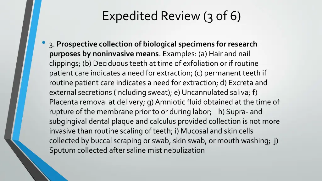 expedited review 3 of 6