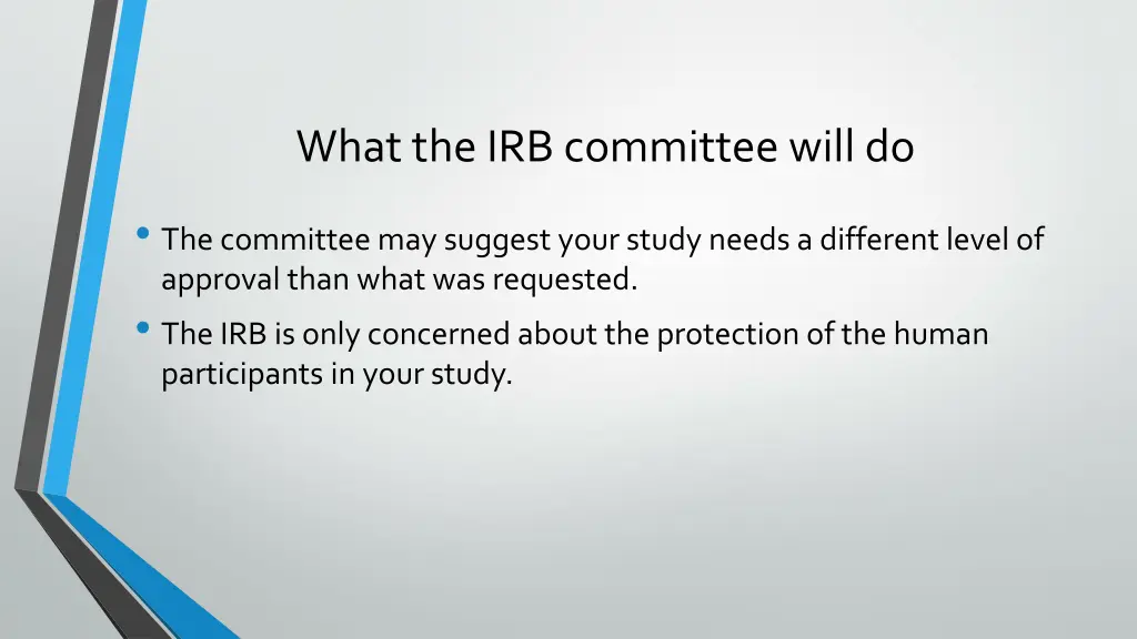 what the irb committee will do