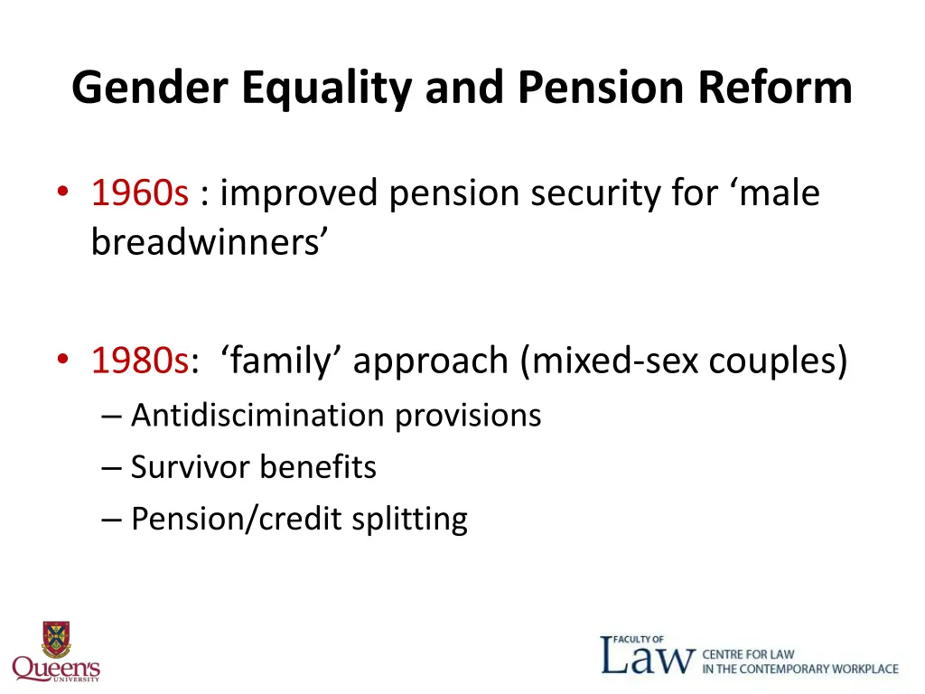 gender equality and pension reform