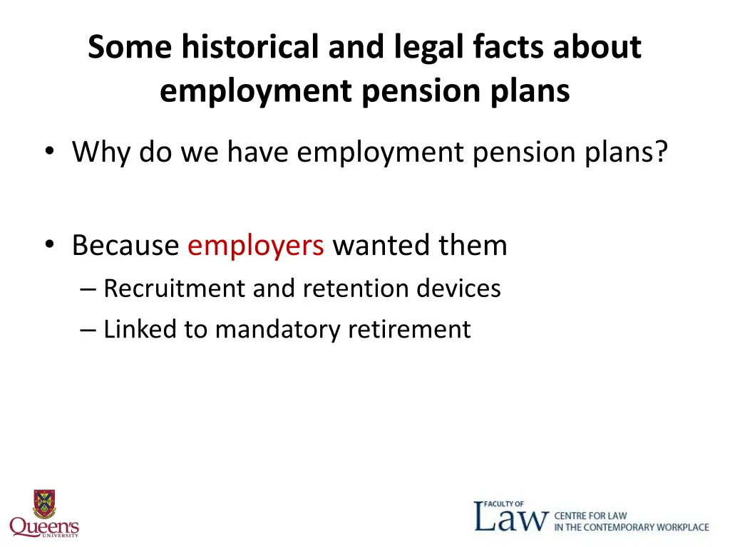 some historical and legal facts about employment
