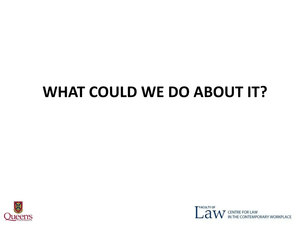 what could we do about it
